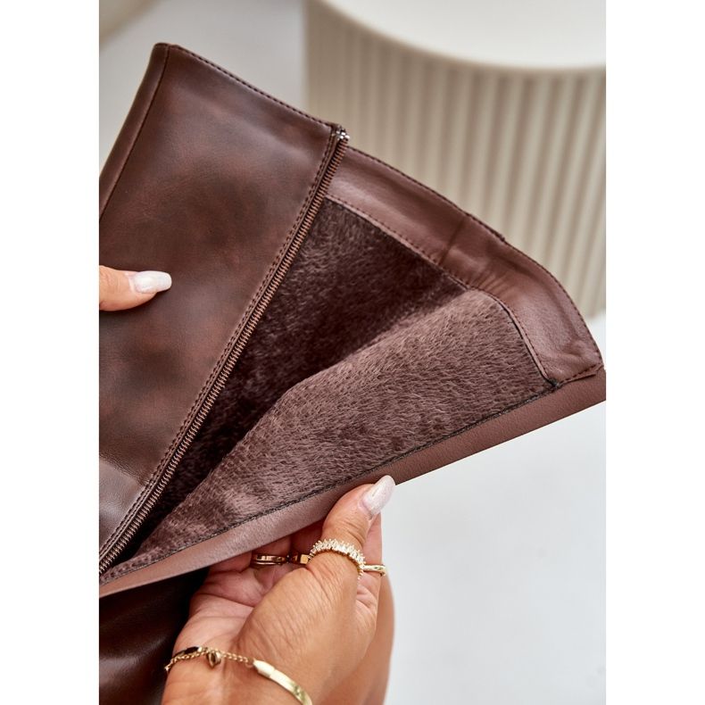 Isolerade damstövlar med dragkedja Eco Läder Brun Tialethe 2