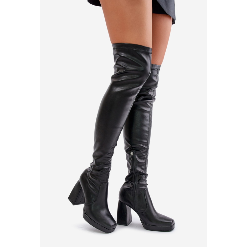 Over-the-knee boots med hög klack, Black Liatheia svart 1