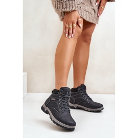 News Isolerade vandringsskor för män gjorda av ekologiskt läder, marinblå Neramia 2