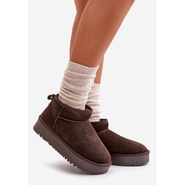 Snöskor i mocka för kvinnor Brun Nereviana 1