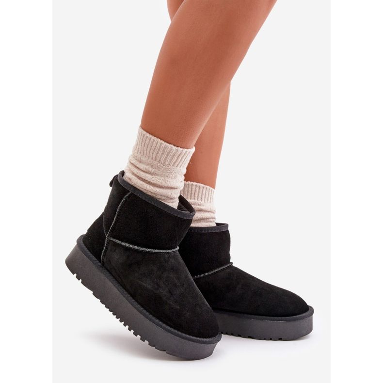 Dammocka Ankel Platform Snow Boots Svart Rianaella 1