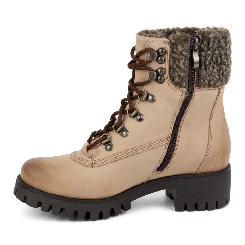 Olivier Skinnstövlar dam, isolerade vinterstövlar, 330BB, beige 1