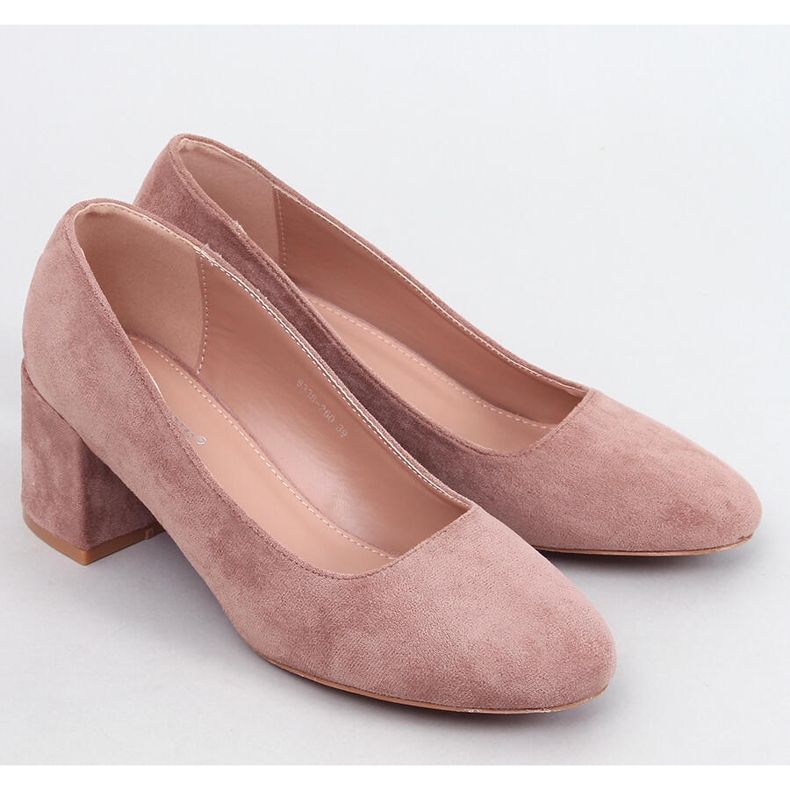 Fredette Khaki pumps med en bekväm klack beige 1