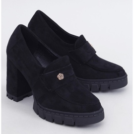 Lains Black högklackade och plattforms loafers svart 1