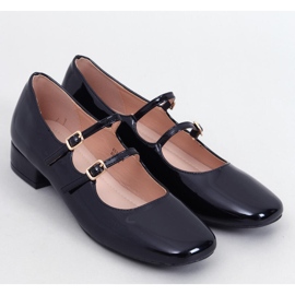 Corigan Black med remmar med högklackade balettkläder svart 1