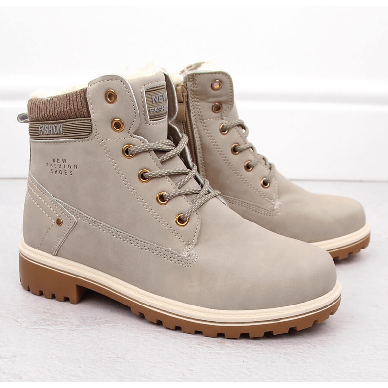 Beige stövlar för kvinnor Potocki 97301 2