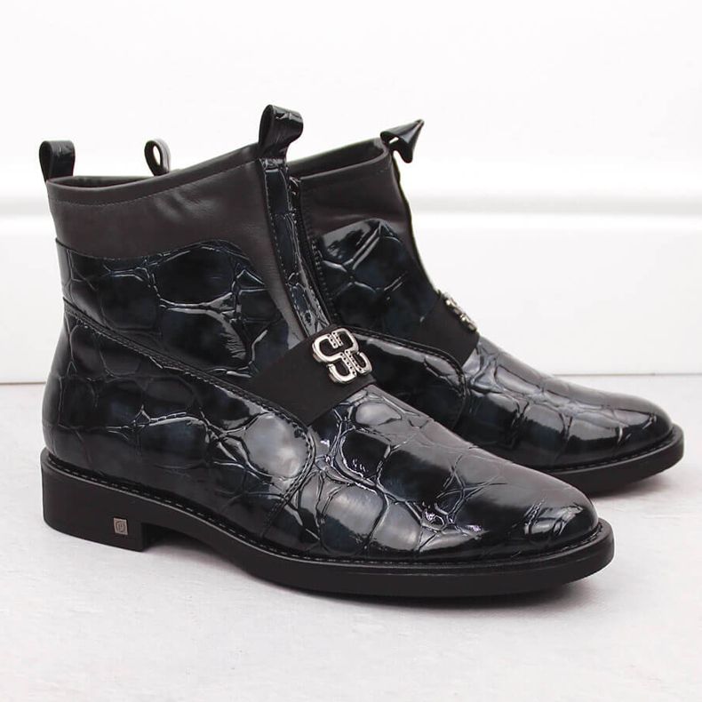 Lackstövlar dam, svarta, Potocki 12544 2