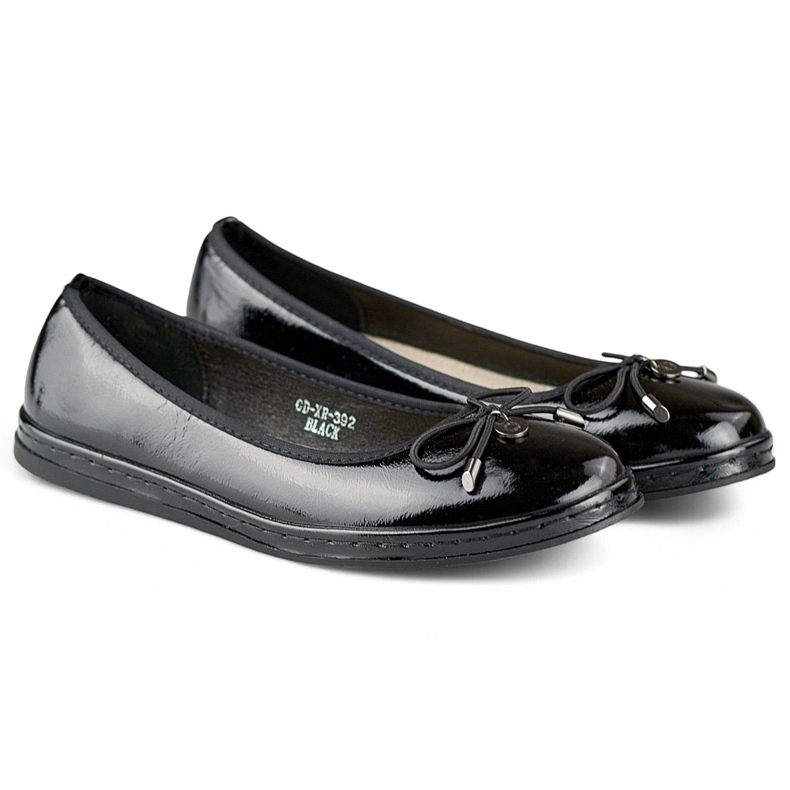 Svarta balettkläder för kvinnor med läderinnersula, bekväma damskor 1