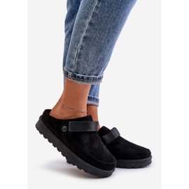 Dampälsfodrade flipflops på Black Azida-plattformen svart 1