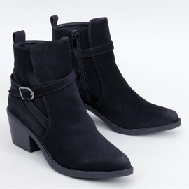 Slug svarta cowboystövlar med låg klack 1