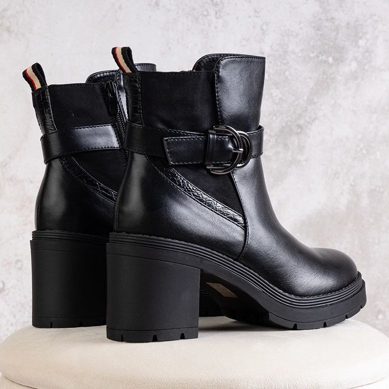 Mirka svarta högklackade stövlar 2