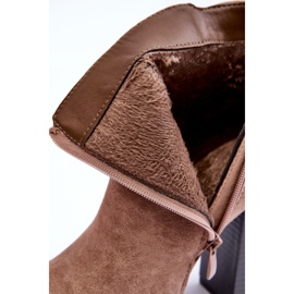 Liani Mocka Stövlar med hög klack Beige 1