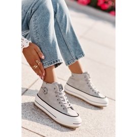 Isolerade damsneakers på Eco Leather Platform Big Star OO274069 Blå 6