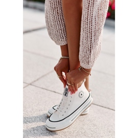 Isolerade damsneakers på Eco Leather Platform Big Star OO274061 Vit 3