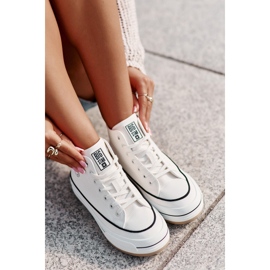 Isolerade damsneakers på Eco Leather Platform Big Star OO274061 Vit 6