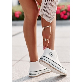 Isolerade damsneakers på Eco Leather Platform Big Star OO274061 Vit 8