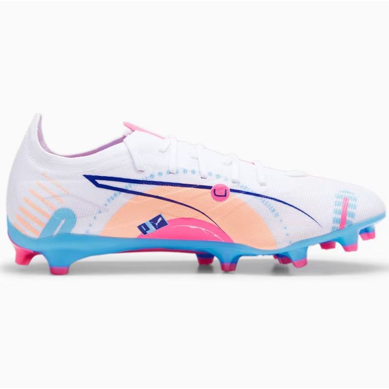 Puma Ultra 5 Match Vol.Up FG/MG 108064-01 fotbollsskor vit 1