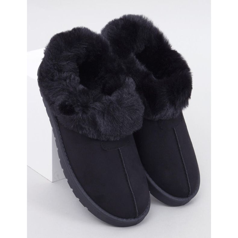 Korta emusbyxor kantade med Fraley Black-päls svart 1