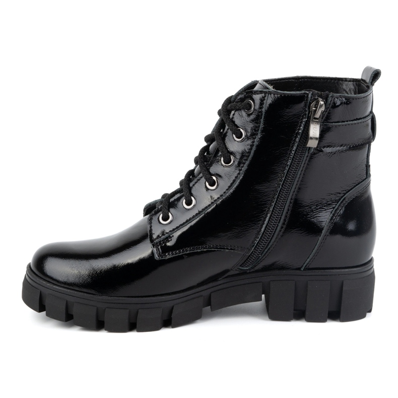 Olivier Skinnstövlar dam, isolerade, 373BB, svartlackerade 1