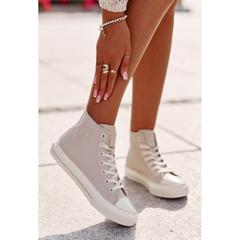 Isolerade sneakers för kvinnor gjorda av ekologiskt läder Rosa Big Star OO274933 2