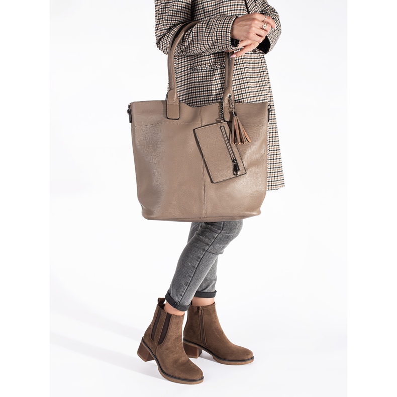 Seastar Chelsea-stövlar i brun mocka med hög klack 2