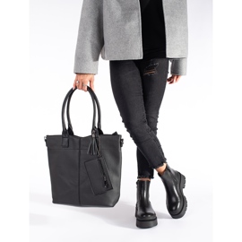 Seastar Svarta Chelsea-stövlar för kvinnor på plattformen 2