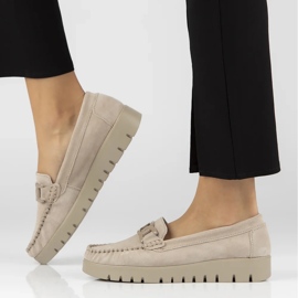 Filippo DP3334/24 Beige lädermockasiner 1