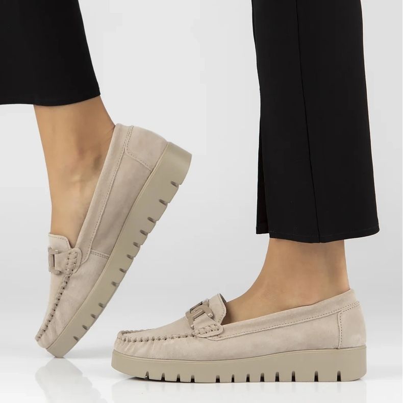 Filippo DP3334/24 Beige lädermockasiner 1