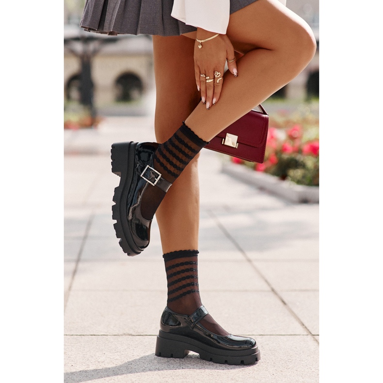 Damlackskor med spänne, Black Plikuria svart 2