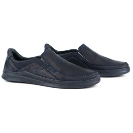 Antex Herrskor slip-on läder slip-on 216gt marinblå 2