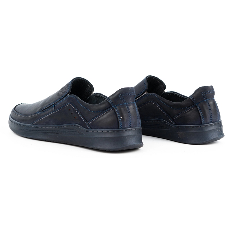 Antex Herrskor slip-on läder slip-on 216gt marinblå 4