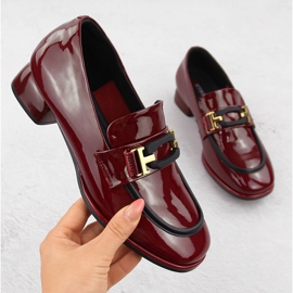 Läderskor för damer, vinröda, Artiker 55C0103 1