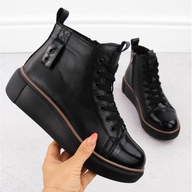 Damläder, isolerade svarta stövlar T.Sokolski Z24-218 1