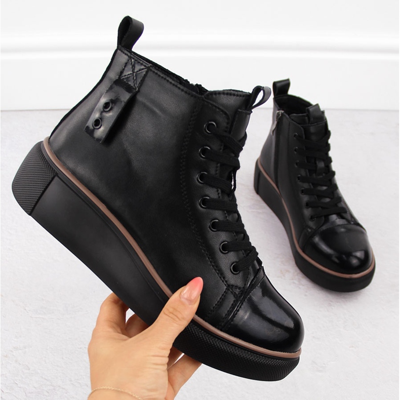 Damläder, isolerade svarta stövlar T.Sokolski Z24-218 1