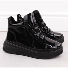 Kvinnors lackisolerade svarta stövlar Artiker 55C1049 2