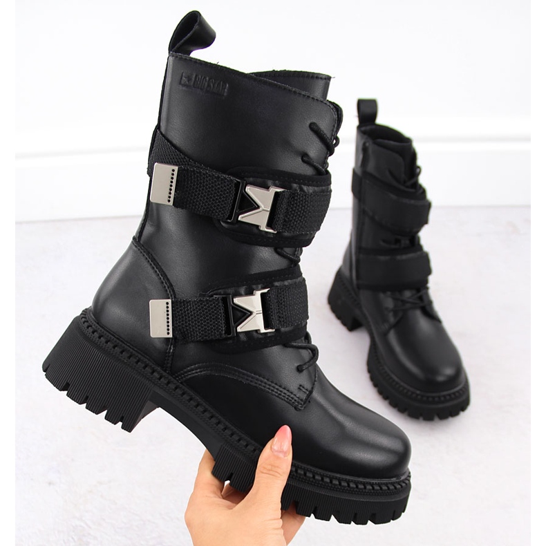 Skinnväskor för kvinnor med spännen, svart Big Star OO274A274 1