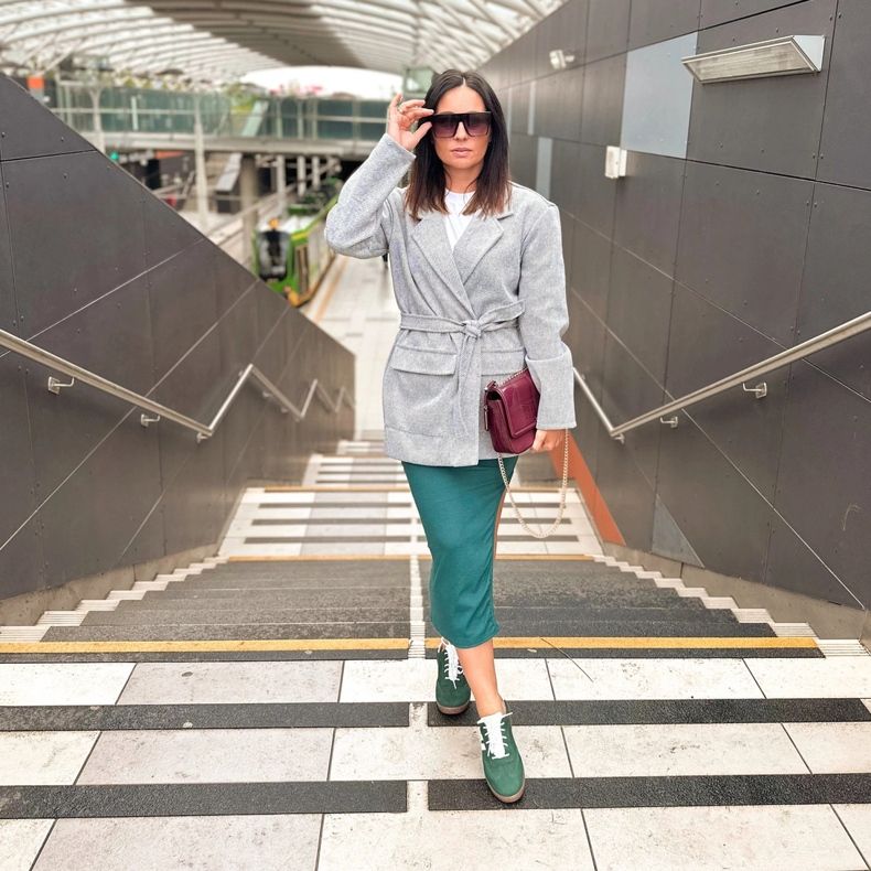 Olivier Skinnskor för kvinnor, Style 1259 sneakers, gröna 1