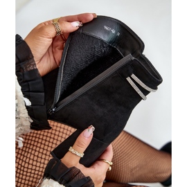 Isolerade ankelstövlar för kvinnor på hög klack, ekomocka, svart Saivia 2