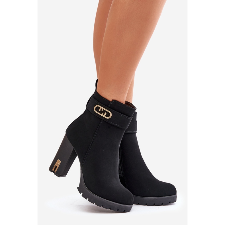 Isolerade damstövlar med dragkedja, Black Narielis svart 1