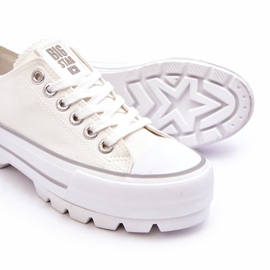 Tyg Plattform Sneakers Big Star LL274150 Vit 1