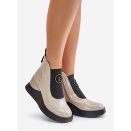 Kilstövlar i läder S.Barski MR870-22 Ljusgrå beige 1