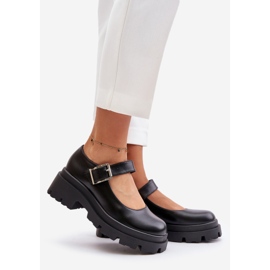 Damskor med spänne Svart Plikuria 1