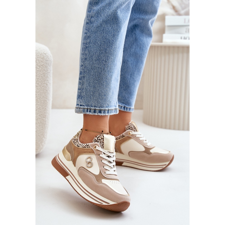 Platform Sneakers dam Beige Debizia 2