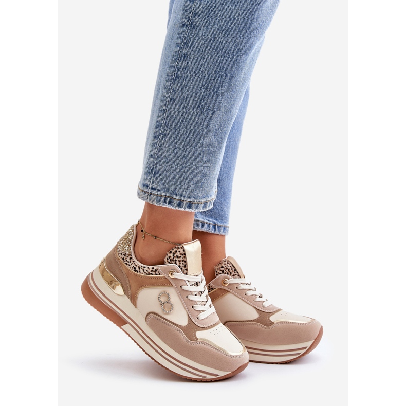 Platform Sneakers dam Beige Debizia 1
