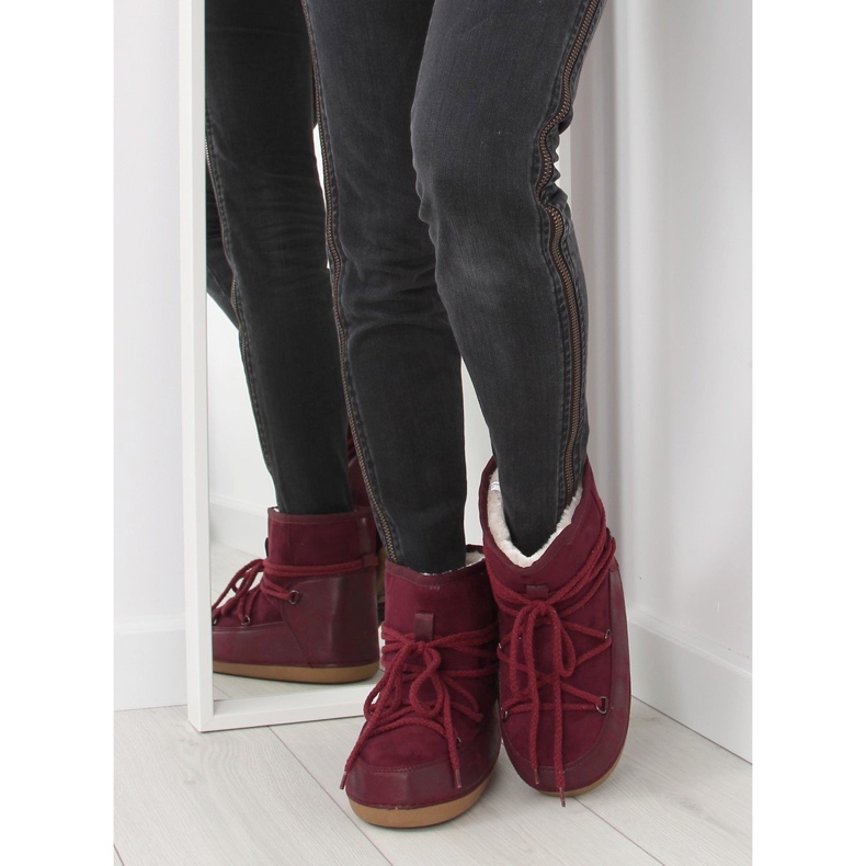 Moon claret snowboots HW9500 bordeaux röd 2