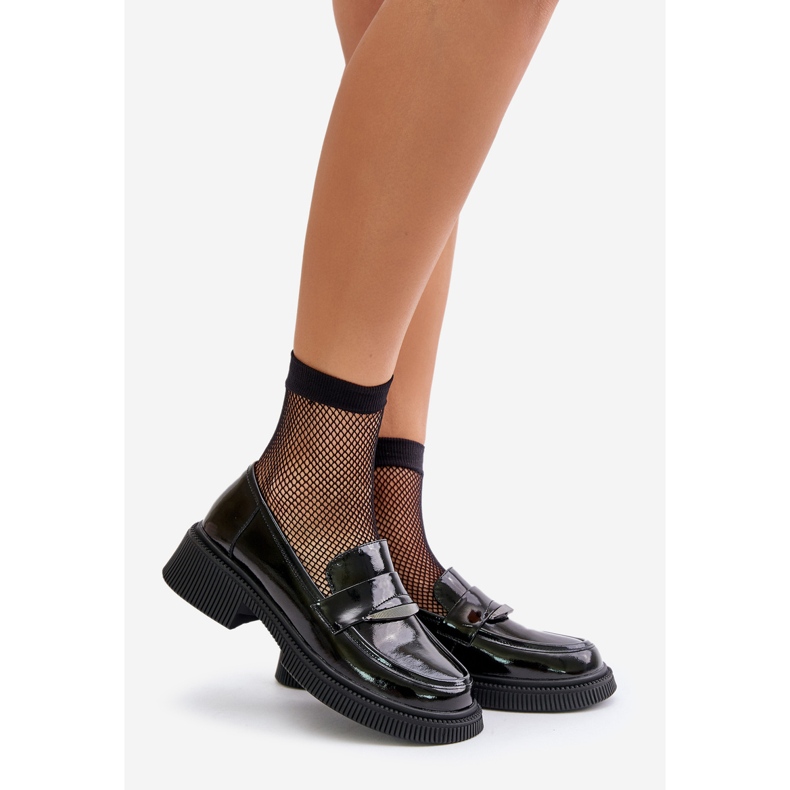 S.Barski Lackade Loafers Dam Loafers Med Dekoration D&amp;A LZ42-031 Svart 1