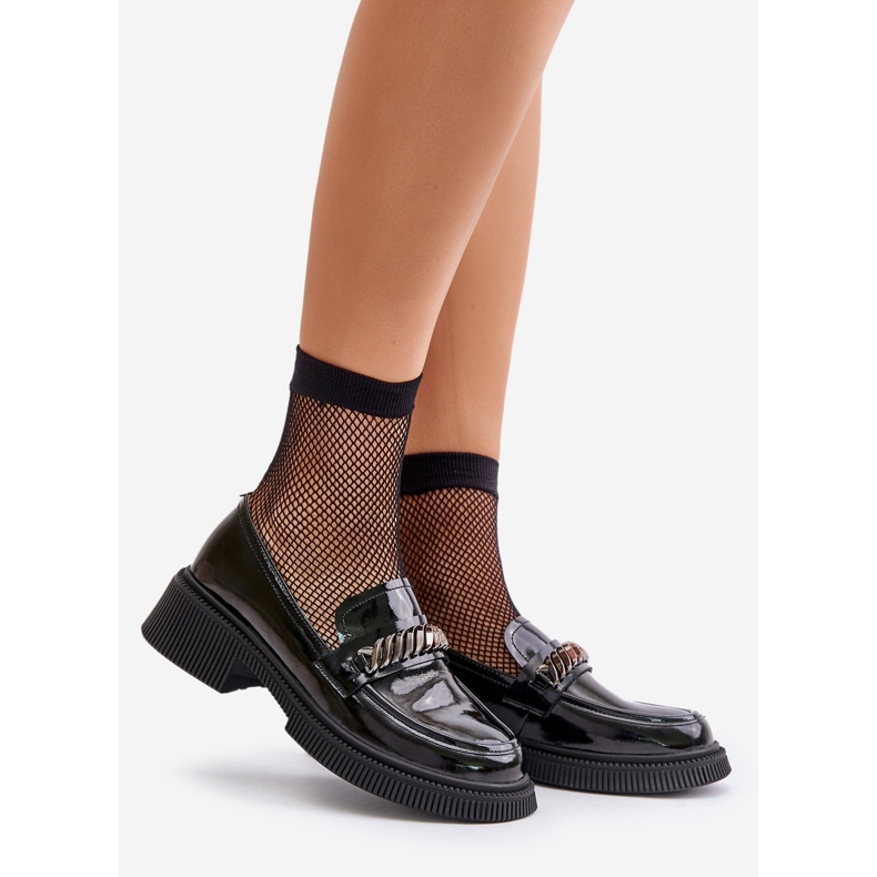 S.Barski Dampatent Loafers Loafers med dekoration D&amp;A LZ42-030 Svart 1