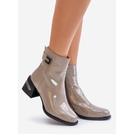 S.Barski Patent högklackade stövlar isolerade MR880-093 Grå 1