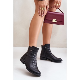 Isolerade platt stövlar för kvinnor Svart Labise 2