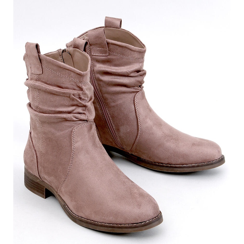 Wonger Khaki klassiska platta ankelboots beige 1